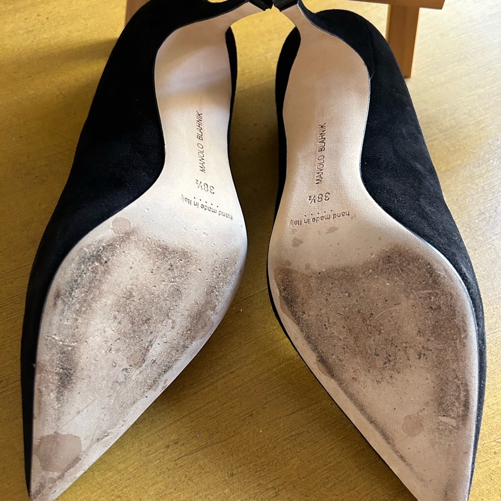 Manolo Blahnik Italy blk suede heel 3” shoe sz 38 1/2
As new Dancing shoes - Picture 4 of 4